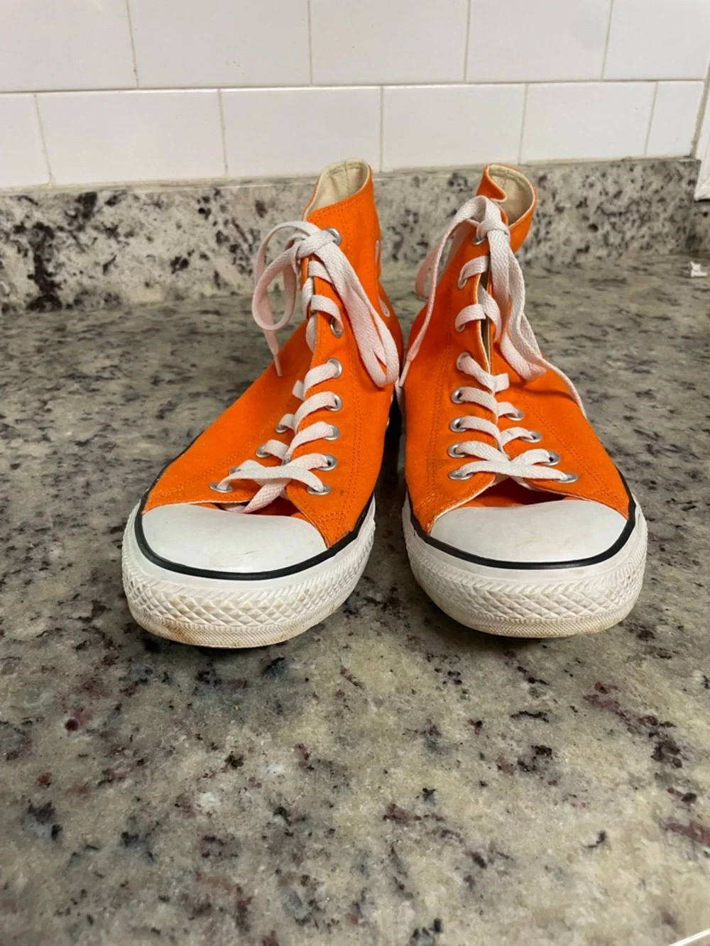 Converse Chuck Taylor All Star Hi Seasonal shoes orange colorway men 12 woman 14 - Picture 2 of 9